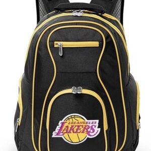 Los Angeles Lakers MOJO Black Trim Color Laptop Backpack